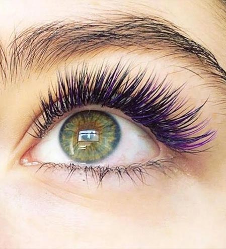 colored eyelash extensions